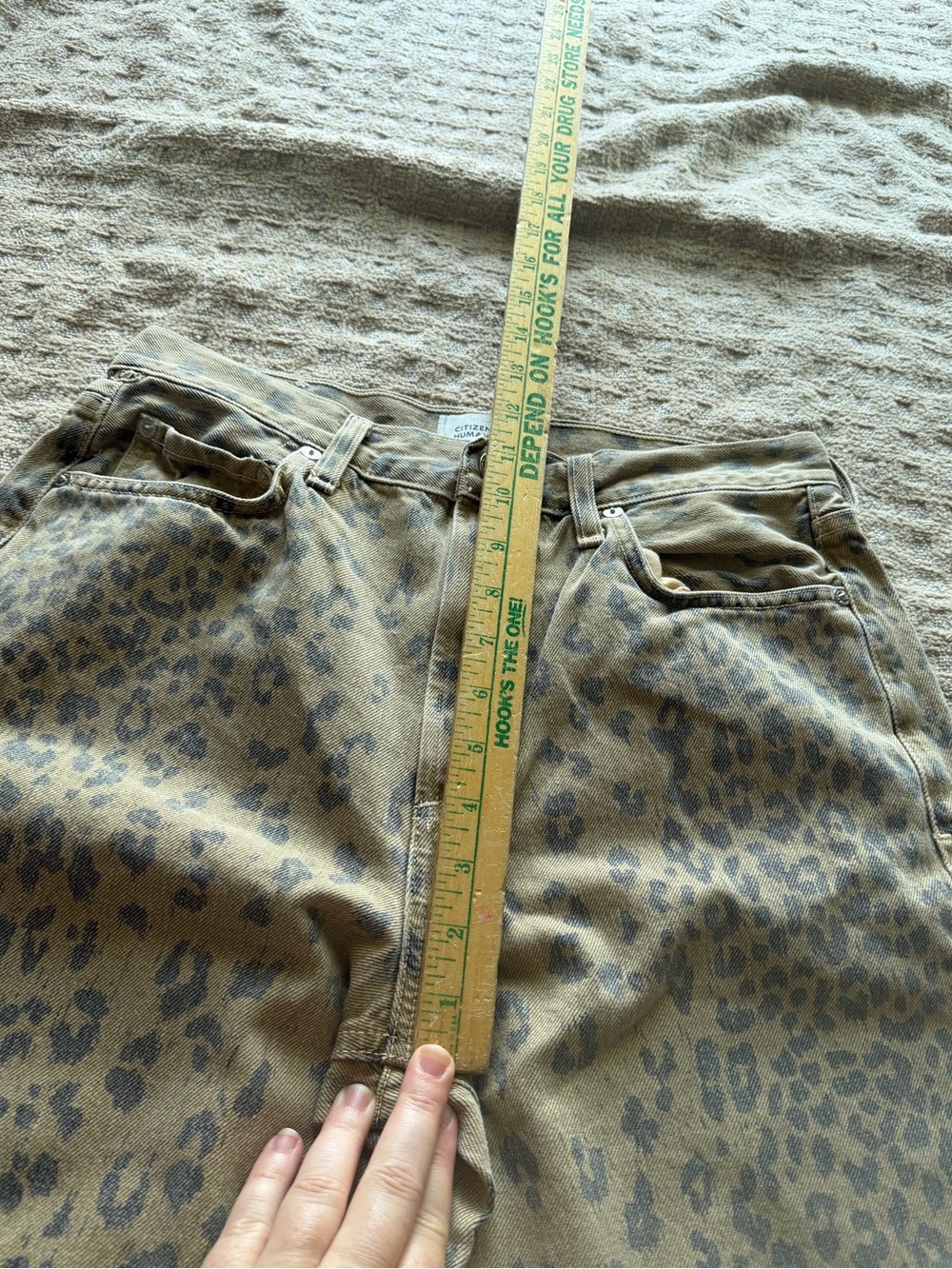Citizens of Humanity nwot Miro Jeans in Natural Cheetah barrel wide leg jeans - Picture 11 of 14